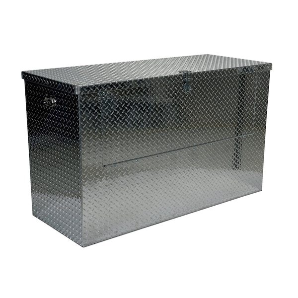 Portable Tool Box, Aluminum, 49" W x 26" D x 25" H, Added Fold Down Front